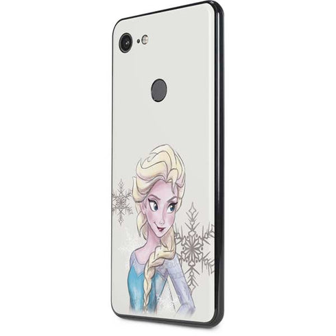 Disney Frozen Elsa Snowflakes Art Google Pixel 3 XL Skin